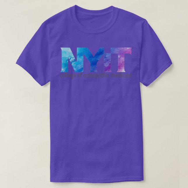 NYITCOM BluePurple Watercolor without stethoscope  T-Shirt (Design Front)