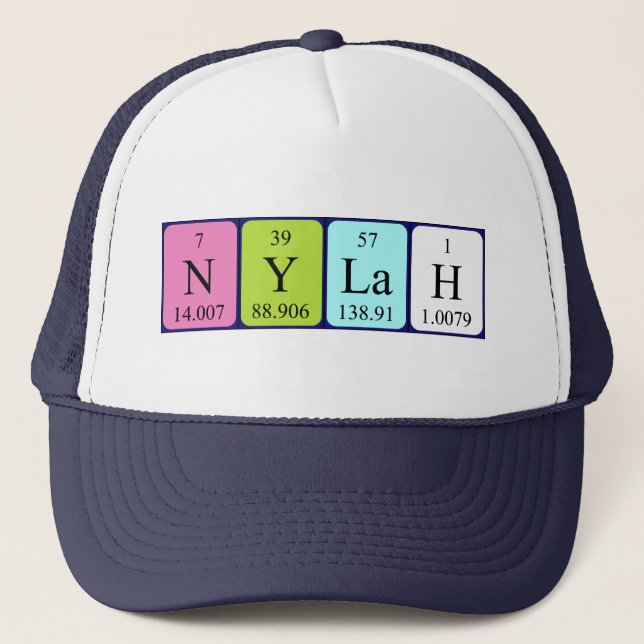 Nylah periodic table name hat (Front)