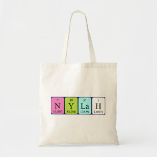 Nylah periodic table name tote bag