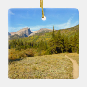 Nymph Lake Trail in Early Autumn Ceramic Ornament
