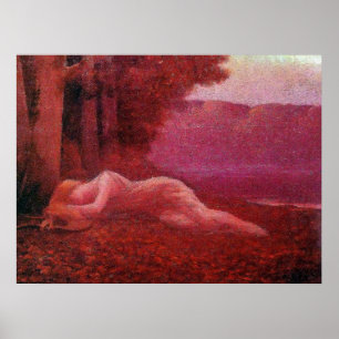 Nymph Sleeping on the Ground by Alphonse Osbert Poster