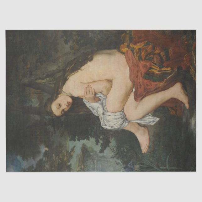 Nymph Surprised by Edouard Manet Tissue Paper (Front)
