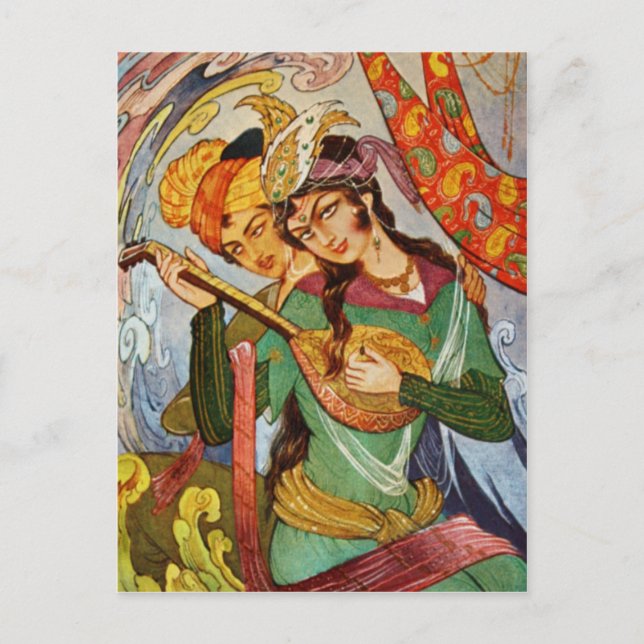 Nymph with setar postcard (Front)