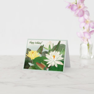 Nymphaea lotus , Happy Birthday  Card