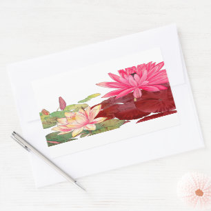 Nymphaea lotus, rectangular sticker