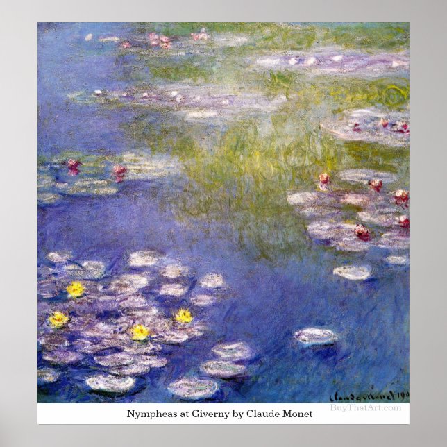 Nympheas at Giverny by Claude Monet Poster (Front)