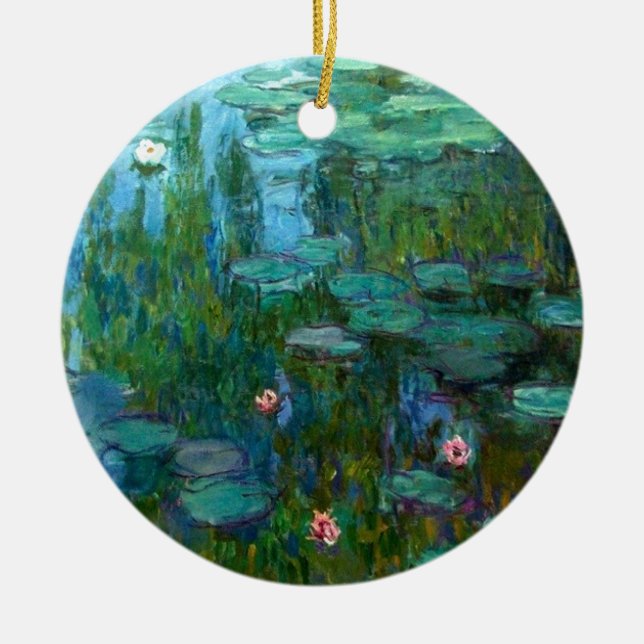 Nympheas Ceramic Ornament (Front)