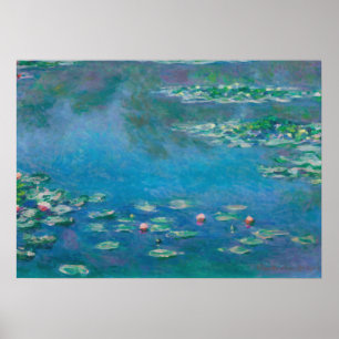 Nymphéas - Water Lilies by Claude Monet Poster