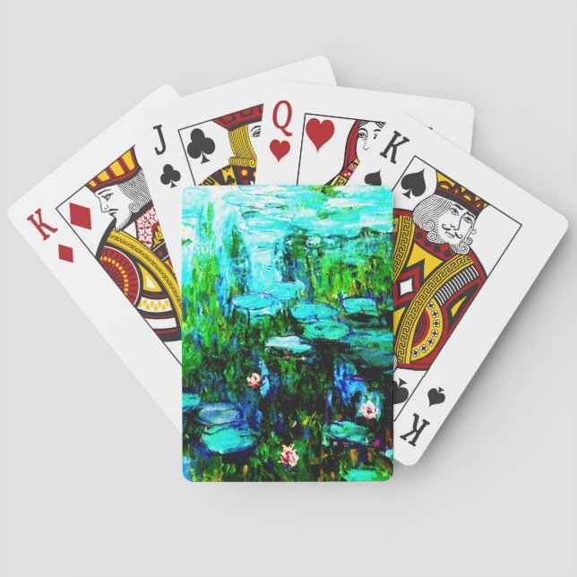 Nympheas Water Lillies Monet Playing Cards (Back)