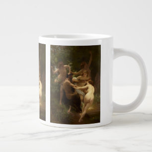 Nymphs and Satyr by William-Adolphe Bouguereau Large Coffee Mug