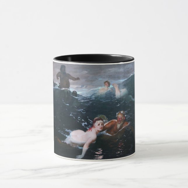 Nymphs and Satyrs Playing in the Waves Mug (Center)