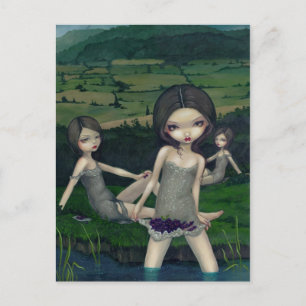 "Nymphs Collecting Berries" Postcard