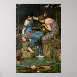 Nymphs Finding the Head of Orpheus Poster