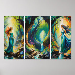 Nymphs Of The Forest Poster