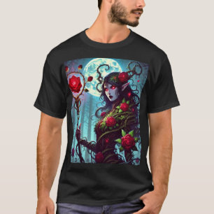 Nyra Bloodthorn - Vampiric Sorceress of Thorns T-Shirt
