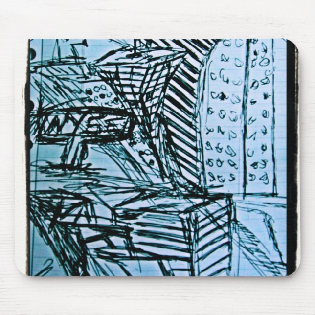 nyse sketch 2 mouse pad (Front)