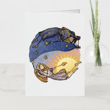 Nyx and Hespera Folded Foil Greeting Card