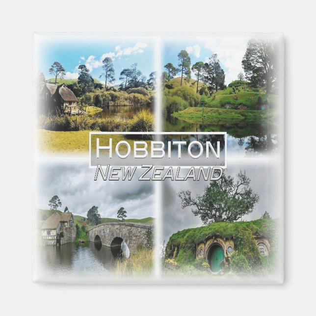 NZ0022 Oceania, New Zealand, Hobbiton, fridge Magnet (Front)