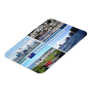 NZ Auckland Skyline - Wellington panorama - Magnet