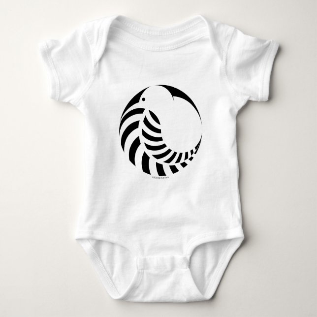 NZ Kiwi / Silver Fern Baby Bodysuit (Front)