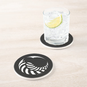 NZ Kiwi / Silver Fern Emblem Coaster