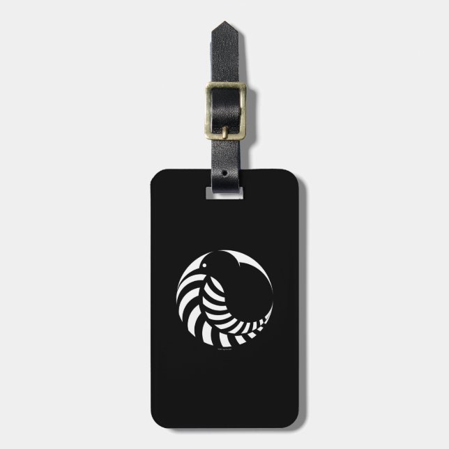 NZ Kiwi / Silver Fern Emblem Luggage Tag (Front Vertical)