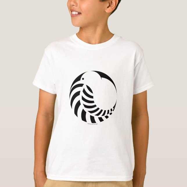 NZ Kiwi / Silver Fern Emblem T-Shirt (Front)