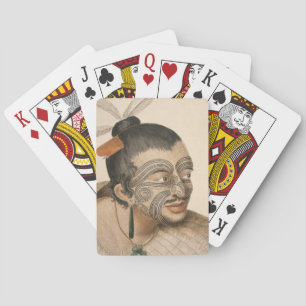 NZ Maori Leader Chief & Chietainess Art Playing Cards