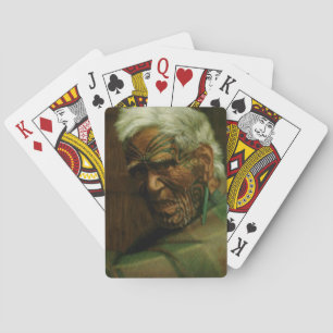 NZ Maori Leader Chieftain Historic Art Playing Cards