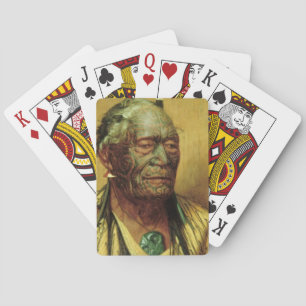 NZ Maori Leader Chieftain Historic Art Playing Cards