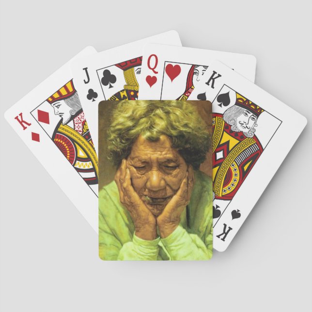 NZ Maori Leader Chieftainess Art Playing Cards (Back)