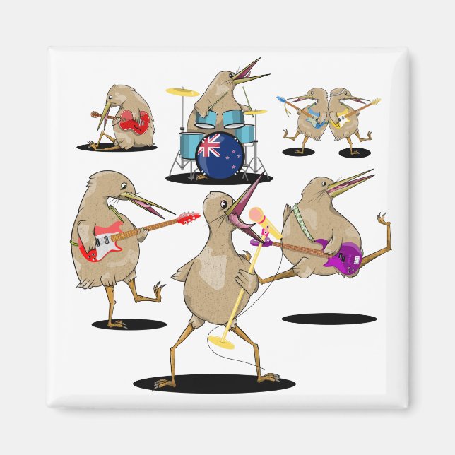 NZ Music Kiwi Band Magnet (Front)