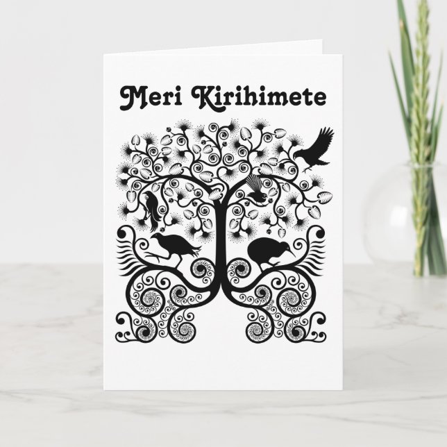 NZ Naitve Birds Christmas Card (Front)