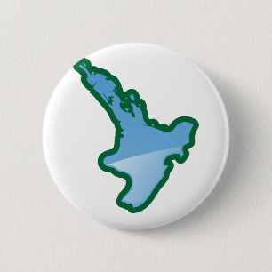 NZ North island 6 Cm Round Badge