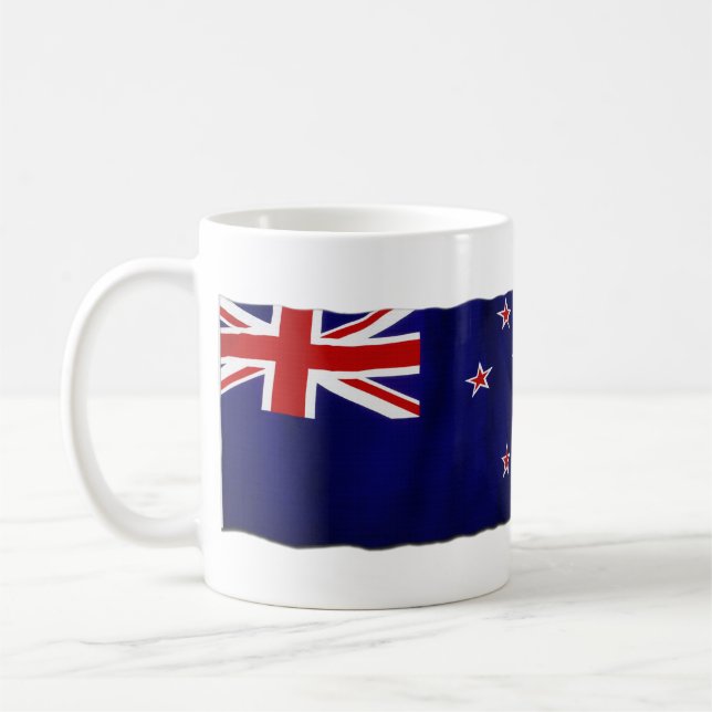 NZ Patriotic Flag of New Zealand for Kiwis Coffee Mug (Left)