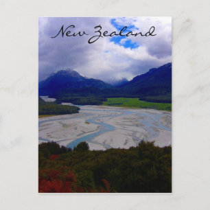 nz river view postcard