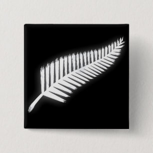 NZ Silver Fern National Emblem Patriotic Button