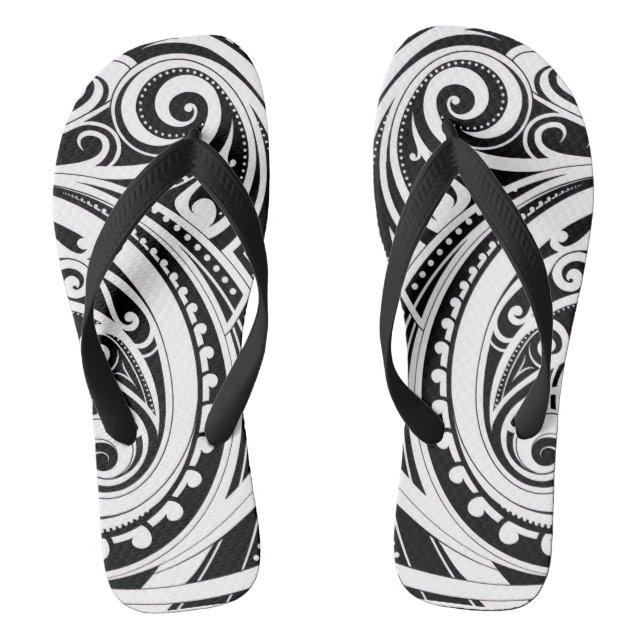 NZKULTURE unique Māori design  Thongs (Footbed)