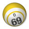 O 69 bingo ball magnet