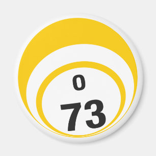 O 73 bingo ball fridge magnet