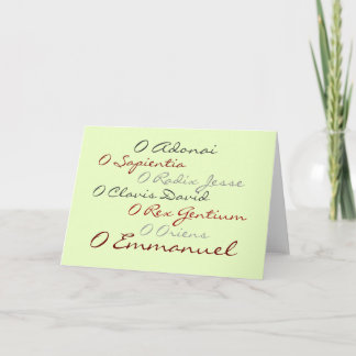 O Antiphons (script) Holiday Card