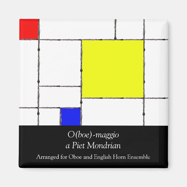 O(boe)-maggio a Mondrian Magnet (Front)