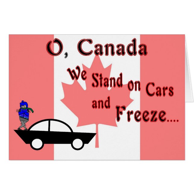 O Canada Funny Card (Front Horizontal)
