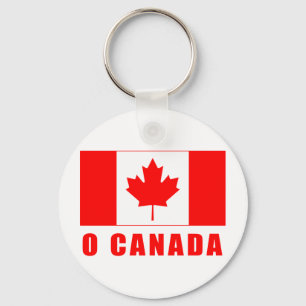 O CANADA with Canadian Flag Tshirts Key Ring