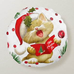 O Christmas Tree Round Throw Pillow
