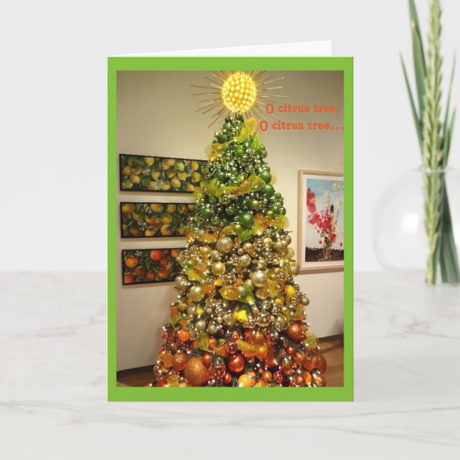O Citrus Tree Holiday Christmas Card From Florida (Front)