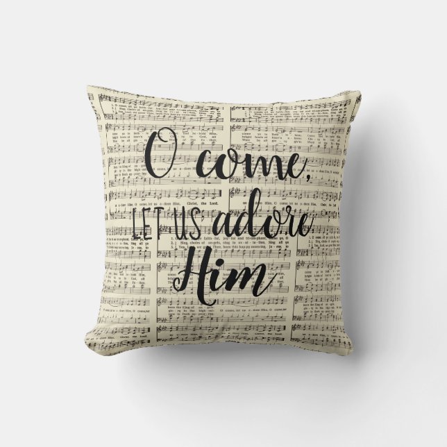 O Come, Let Us Adore Him Cushion (Front)