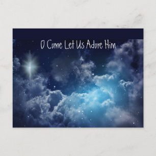 O Come Let Us Adore Him Jesus Christmas  Holiday C Postcard