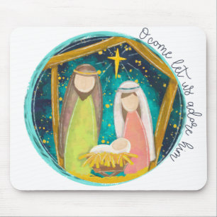 O Come Let Us Adore Him Mouse Pad