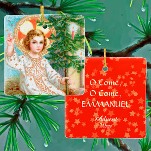 O Come, O Come, Emmanuel  (Detail) Advent Ceramic Ornament